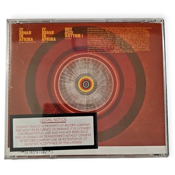 The Chemical Brothers – It Began In Afrika‎ [2001 Promotional CD Single] - Picture 2 of 3